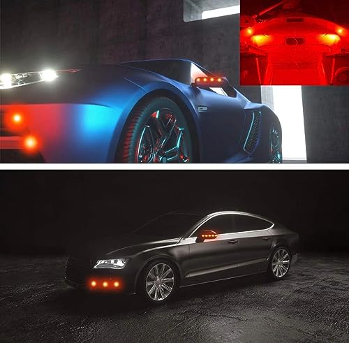 Image of AUTO MT 18mm 9WATT Eagle Eye LED Car Fog DRL Daytime Running Light Backup Reverse Tail Rock Lights Small bulb (4PC RED 9W Eagle Eye Led Lights)