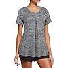BEPEI-Workout-Tops-for-Women-Short-Sleeve-Yoga-Running-Athletic-Casual-Shirts BEPEI Workout Tops for Women Short Sleeve Yoga Running Athletic Casual Shirts Black Gray