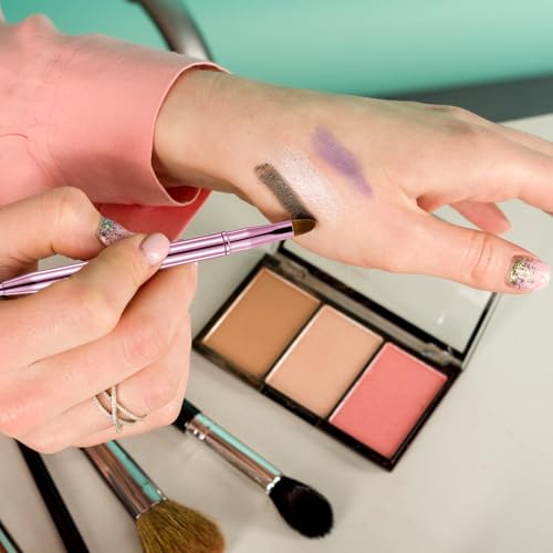 Lippenpinsel, 2 Stück Lip Brush, Doppelseitiger Lippen-Make-up-Pinsel, Lippenstiftpinsel Einziehbar mit Kappe, Reise lippenpinsel Set für Lippenstift Lipgloss