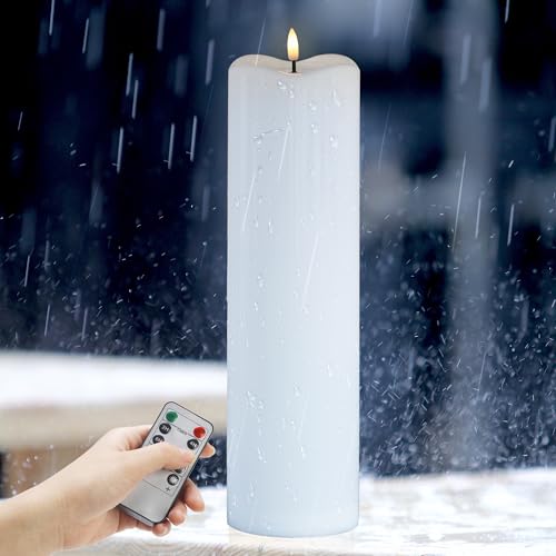Velas de plástico impermeables que no se derriten con el sol, LED sin fuego para exterior