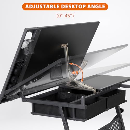 image for Nova Microdermabrasion Height Adjustable Drafting Table Art Desk Drawi