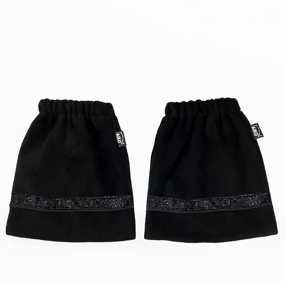 Aiko Steigbügelschoner - Shine Bright - Fleece 1 Paar (schwarz)