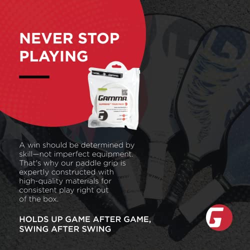 Gamma Sports Supreme Overgrip For Tennis, Pickleball, Squash, Badminton, And Racquetball Racquets, 15-Pack, White #TOP5