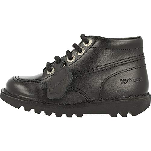 Kickers Kick Hi Toddlers I Core Black Leather Boots-UK2