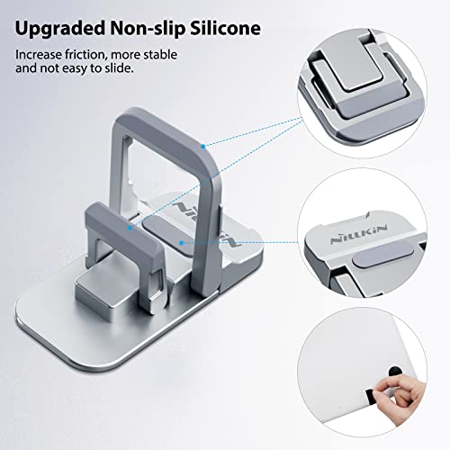 Nillkin 2 mini soporte para portátil para MacBook y portátil, soporte para portátil plegable ajustable con almohadilla de silicona antideslizante para portátil, MacBook/Notebook/Teclado (plata)