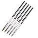 WOKOTO 5 Pcs Professional Acrylic Nail Brushes For Acrylic Application Uv Gel Builder Drawing Flower Nail Painting Pen Acrylic Brushes For Nails Kit Nail Carving Pen Nail Acrylic Brush (2/4/6/8/10#)