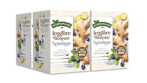 Hornimans Infusión de Jengibre con Arándanos 100% Natural | 60 bolsitas | Sin Teína