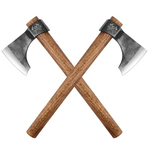 THRWCLUB Throwing Axe, 3 Pack 16.5' Throwing Axes and Tomahawks with 1065 High Carbon Steel & Hickory Wooden Handle, Perfect for Axe Throwiing Game for Backyard, Competition and Recreation
