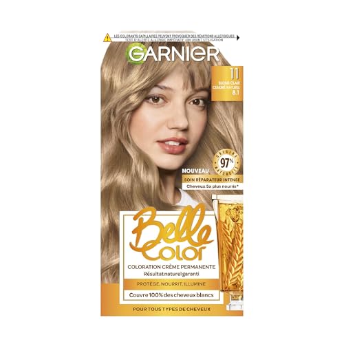 Blond Clair Cendré Garnier Belle Color 11 crème colorante permanente cheveux blancs 100ml