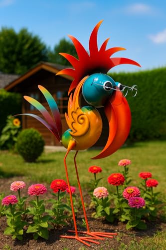 Schneemann-Versand Dr. Vogel Figur Garten Metall bunt 55cm groß witzig Gartenfigur Gartendeko