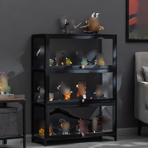 Figure Display Case,Display Cases for Collectibles,Display Cabinet with Acrylic,Quick Installation,Strong Load-Bearing Capacity,Sealed Dustproof,for Playroom, Bedroom. (Col