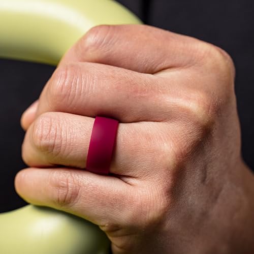 Image of ThunderFit Silicone Rings for Him and Her, Rubber Engagement Bands Unisex - 1 /4 /5 /7 /8 Variety Multipack
