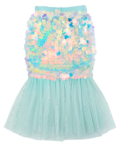JerrisApparel Girls Mermaid Tail Skirt Sequins Birthday Wedding Party Dress Pageant Gown