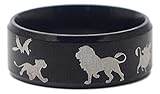 EC Trading The Lion King Characters Black Metal Band Finger Ring (7)