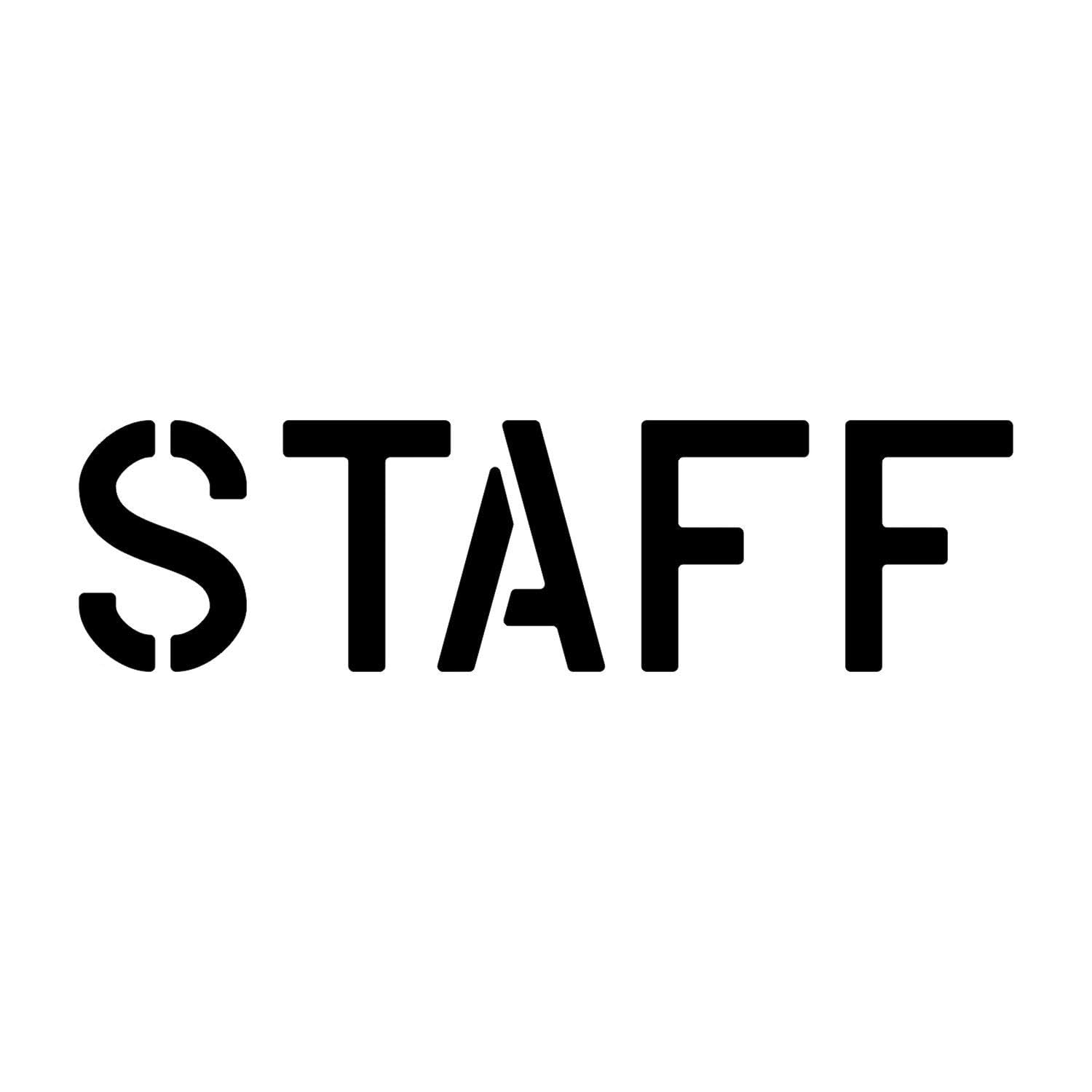 Staff Stencil 10 Inch Plastic Symbol Parking Lot Pavement Marking .118 Thick Easy to Clean One Piece USA Made Reusable Template for Universities and