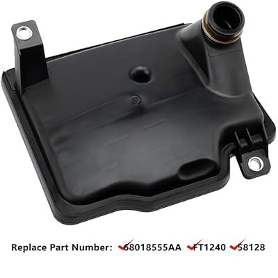 Transmission Filter Oil Pan Gasket Kit, Compatible with Dodge Grand Caravan Avenger Ram ProMaster Chrysler Town & Country 200 Replace Part Number 68018555AA FT1240 58128