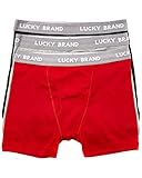 Lucky Cotton 1X1 Rib Boxer Briefs - 3 Pack (161PB06) L/Indigo/Delph/Cardinal