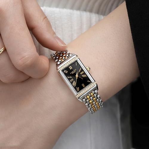 Image of Carlton London Women Amara Analog Watch, Rectangle Dial, Stainless Steel Strap, Quartz Movement, 30M Water Resistant, Casual Wear