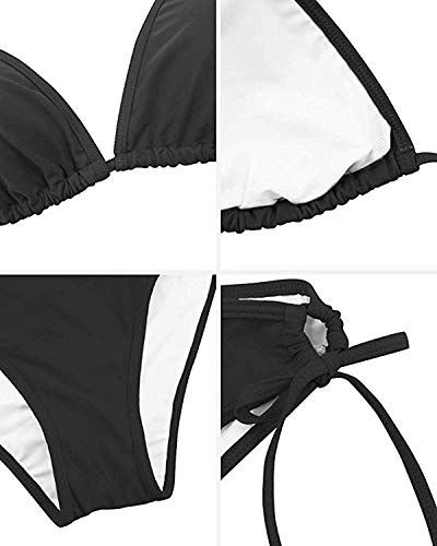 Image of Century Star Women Cute String Triangle Bikini Sets - Swimsuits Two-Piece Tie Side Adjustable Ties Halter Bathing Suit