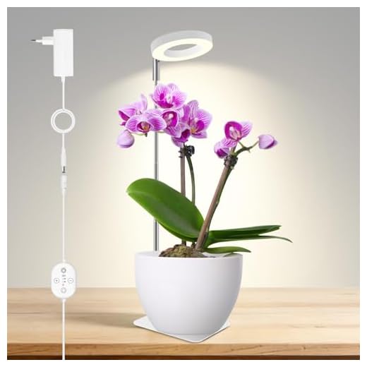 Pflanzenlampe Led Chips Delaman Grow Light Full Spectrum 380nm-840nm Wellenlänge Pflanze wachsen Licht für Pflanzen Wachstum, 25 Stück 3W 12 12V Pflanzenlampe für Zimmerpflanzen, Vollspektrum LED Grow Lampe mit 660 nm Rotlicht, kleines Halo Pflanzenlicht mit Untertopf-Basis, dimmbar & Timer, 6W, 118 µmol/s/m² @15 cm, A7-W