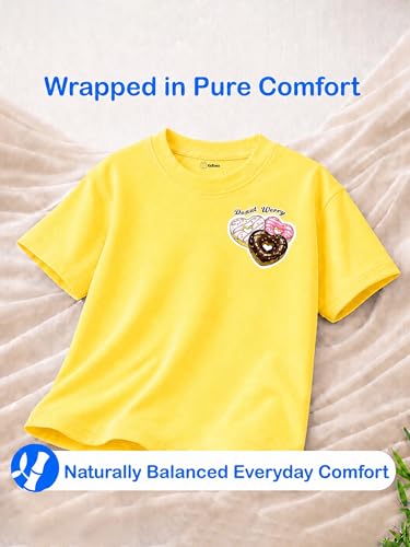 Image of Kidbea Bamboo Kids T-Shirt Ultra-Soft Premium Half Sleeve Graphic Tee for Girls, Casual Summer Wear for Toddlers & Kids
