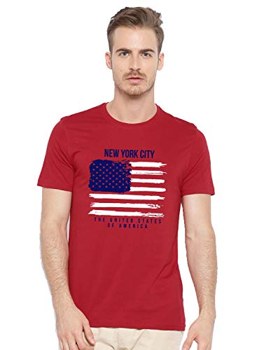 Image of ADRO Men's 100% Cotton Regular Fit T-Shirt