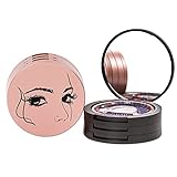 3-Layers Eyelash Holder Case Round False Lash Container Box Organizer with Mirror Makeup Empty Case