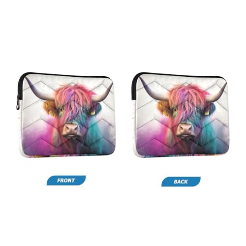 Funda para portátil Highland Cow 13-14 pulgadas resistente al agua miniatura 2