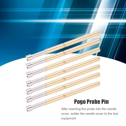 Image of 100pcs Spring Test Pogo Pin PCB Testing Pogo Pin Concave Head Type Brass Material 2.02mm /0.1in Tube Diameter 33.35mm /1.3in PCB Testing Pins