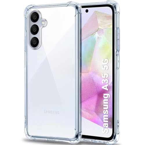 Image of TheGiftKart Transparent Crystal Clear Back Cover Case for Samsung Galaxy A35 5G | Shockproof Soft TPU Case | Cushioned Edges for Ultimate Protection Back Cover Case (TPU, Transparent)