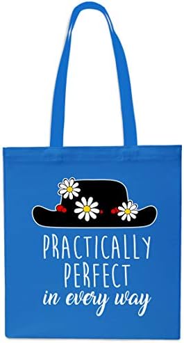 Practically Perfect in Every Way Tote Shopping Gym Beach Bag 42cm x38cm, 10 litres-Navy