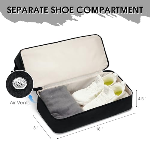 For Spirit Airlines 18x14x8 Personal Item Bag Underseat Carry On Bag with Wet Pocket & Shoe Compartment & USB Charging Port4