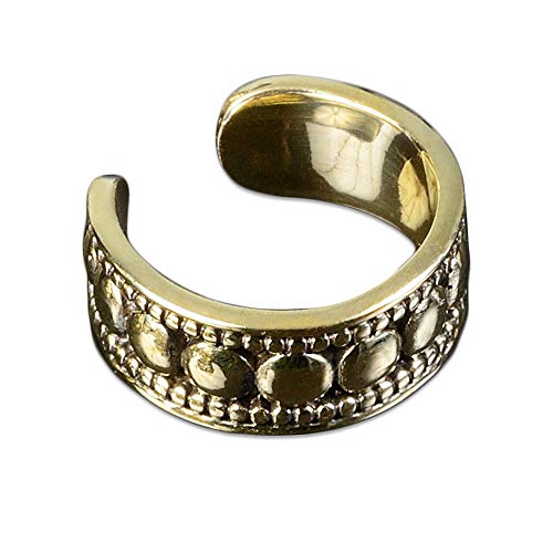 Viva-Adorno 1 Pièce Ear Cuff Pince Oreille Oreille Clip en Laiton Vintage Antique Divers Designs au Choix Z494 - Modèle 6