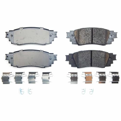 Image of PowerStop Rear Brake Pads For Toyota Corolla Cross 2024-25, Prius 2025, Prius Prime 2023-24, RAV4 2025, Venza 2024 - Ceramic Brake Pads With Installation Hardware, 17-1879B