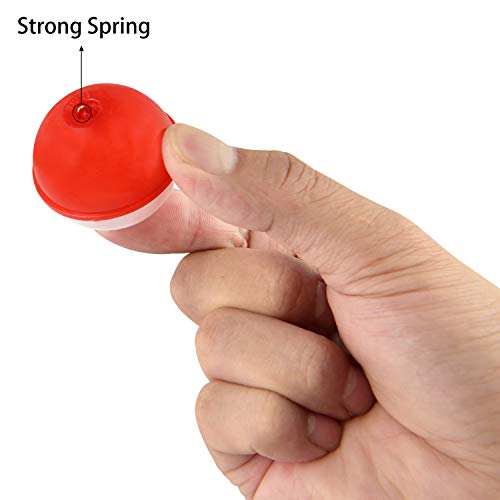 Image of Coopay 15pcs-50pcs /lot Fishing Bobbers Floats Set Hard ABS Snap on Red /White Float Bobbers Push Button Round Buoy Floats Fishing Tackle Accessories Size: 0.5 /1 /1.25 /1.5 /2 Inch