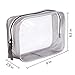 5 Packs Clear Toiletry Carry Pouch with Zipper Portable TSA Approved Plastic Waterproof Cosmetic Bag for Vacation Travel Bathroom and Organizing (5 Large)