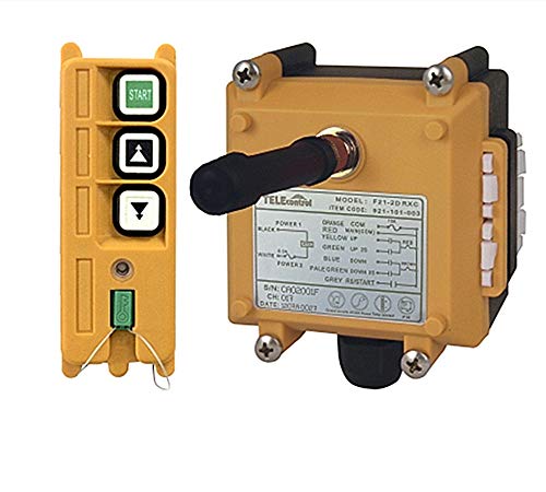 Hoist Crane Industrial Radio Remote Control Wireless Transmitter Stop Button 2 Key Switch F21-2D (1 Transmitter+1 Receiver) (F21-2S AC/DC 65V-440V) (65-440V)