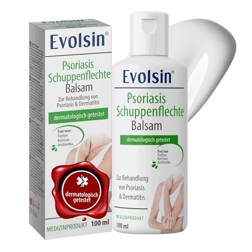 Psoriasis Creme ohne Kortison von Evolsin® - Dermatologisch getestete Schuppenflechte Salbe - reduziert...