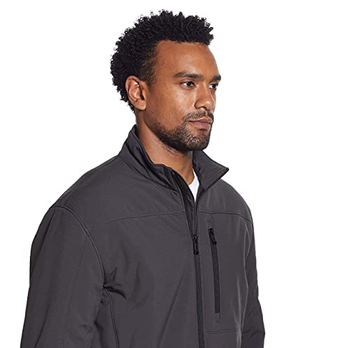 Weatherproof Soft Shell Jackets For Men - Water Resistant Rain Coats For Men In 5 Colors - Made With Midweight & Comfortable Material - Men’s Windbreaker With A Stand-Up Collar (Charcoal, Large) #TOP2