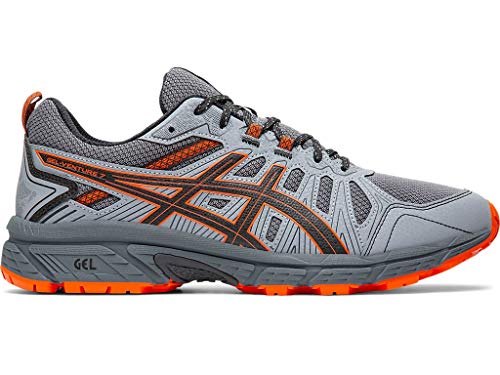 ASICS Men's Gel-Venture 7 Running Shoes, 10M, Carrier Grey/Habanero
