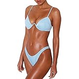 CheChury Sexy Costume da Bagno Bikini Due Pezzi Triangolo Donna Brasiliana Bikini Set Push-up Reggiseno Imbottito Spiaggia Beachwear Mare e Piscina Bikini Perizoma Brasiliano Coordinati da Bikini