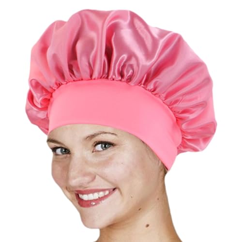 Samuliy Toalla de satén para secar el cabello, toalla de secado de pelo, elegante toalla de satén para mujer, envoltura de pelo de seda elegante, cómoda envoltura turbante para el hogar