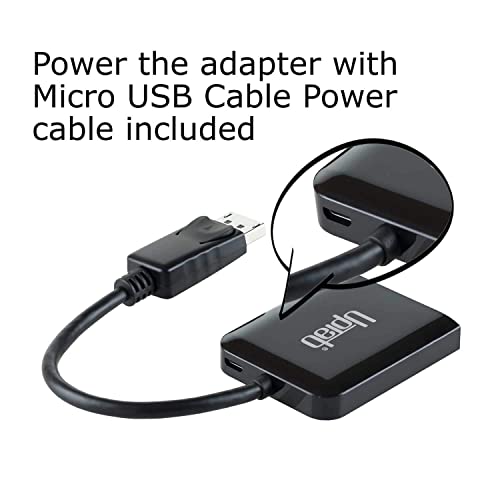 Uptab Displayport To Dual Hdmi 4K 60Hz Adapter Multi Monitor Splitter, Converter Multi-Stream Transport (Mst) Hub, Dp To 2X Hdmi 2.0 (Displayport To Dual Hdmi) #TOP4