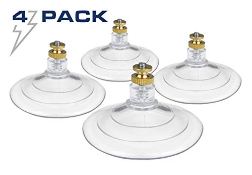 Ultra Bright Lightz Large Threaded Replacement Suction Cups | Dash Light Stick Light Windshield Mount Emergency Vehicle Warning Lights (Set of 4)