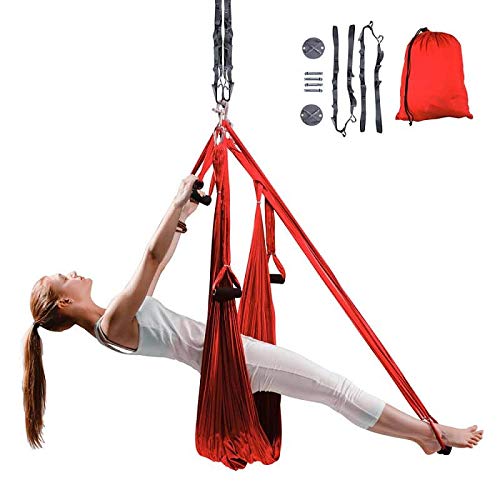 InSportline Cinghie a Aero Yoga Hemmok Rosso con titolari Un funi