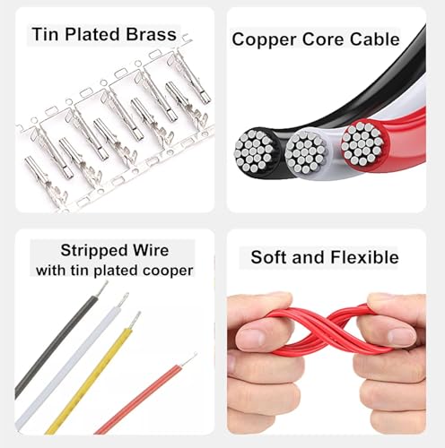 Set 20 conectores JST SH1.0mm 3 pines con cable 200mm miniatura 5