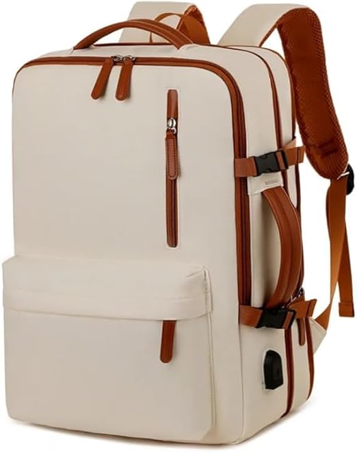 Mochila Grande para Notebook 15,6" Expansível e Impermeável | Mochila Executiva de Viagem Aprovada por Companhias Aéreas com Porta USB, Bolso para Líquidos, Mochila Escolar e de Trabalho