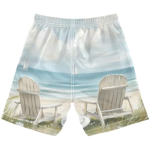 Wooden Beach Chairs Boys Swim Trunks Kids Toddler Beach Board Shorts Teen Quick Dry Bathing Suit Swimsuit2