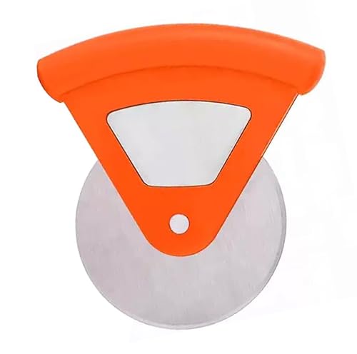 VIER - Cortapizzas manual redondo, fabricado en acero inoxidable. Práctico y muy fácil de usar.