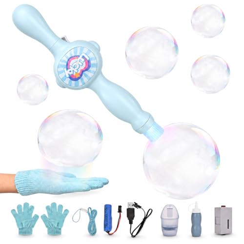 Fog Bubble Wand Elastic Fog Bubble Machine for Kids Blue